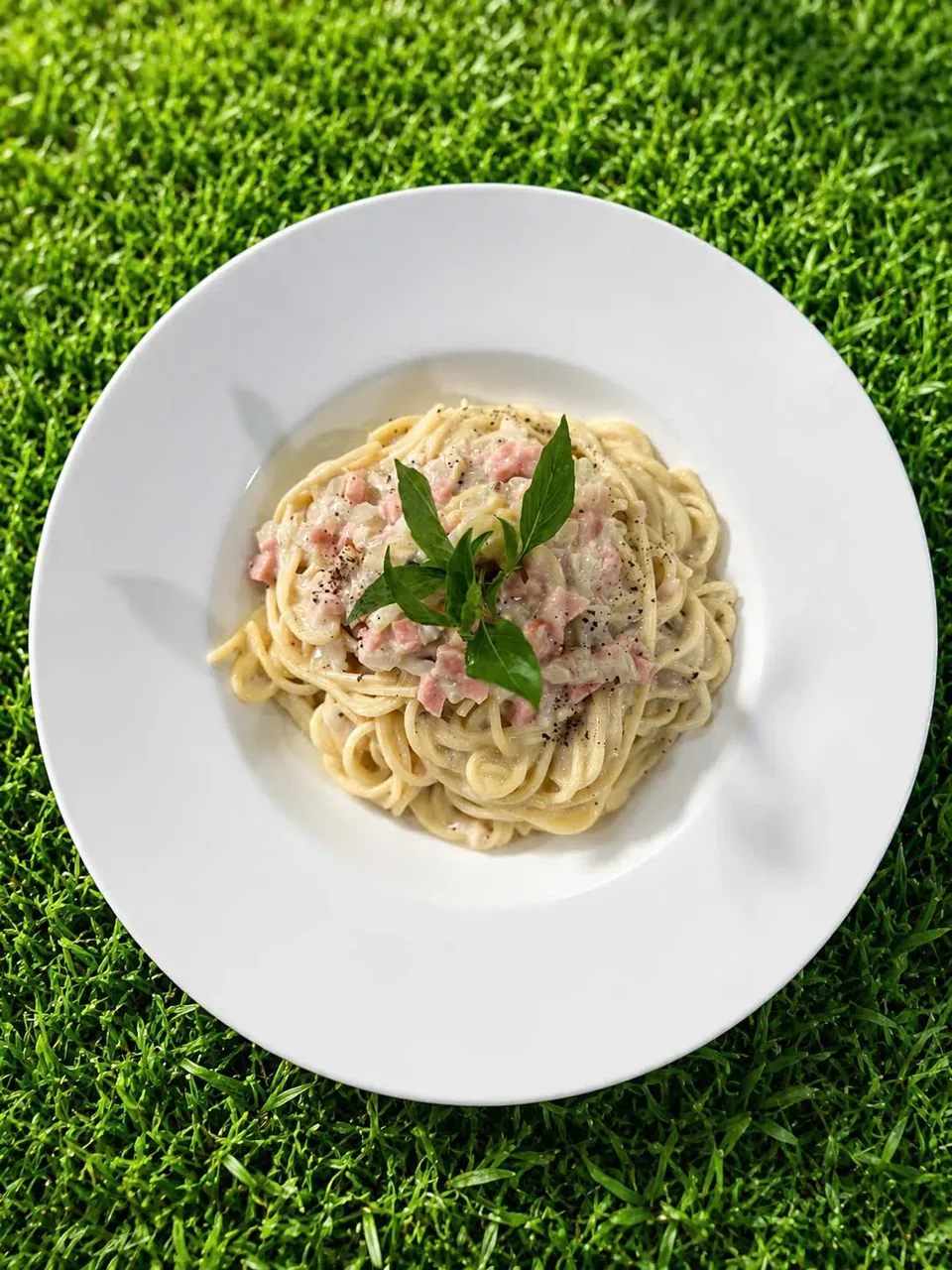 Vegan spaghetti carbonara