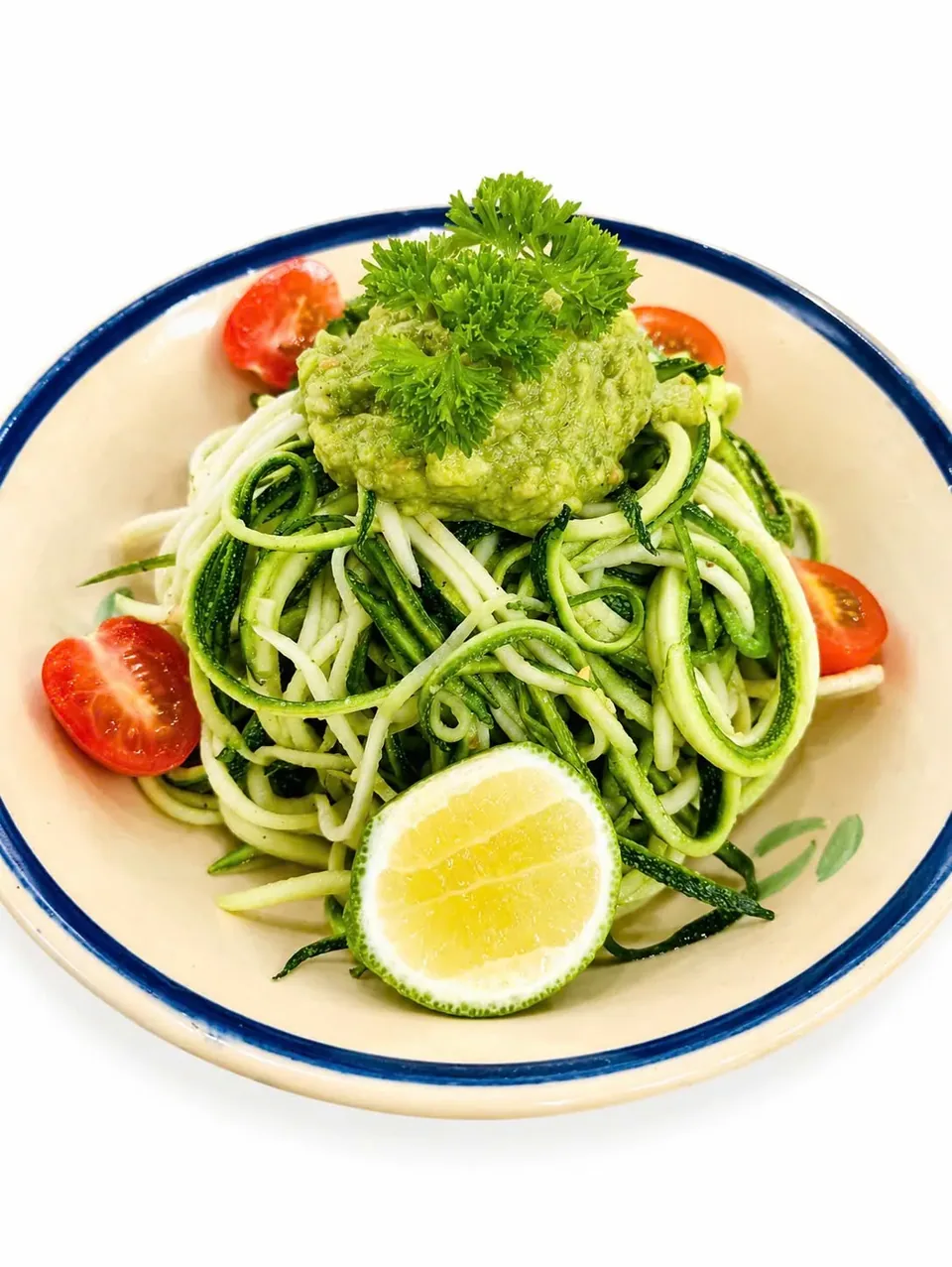 Zoodles with avo pesto